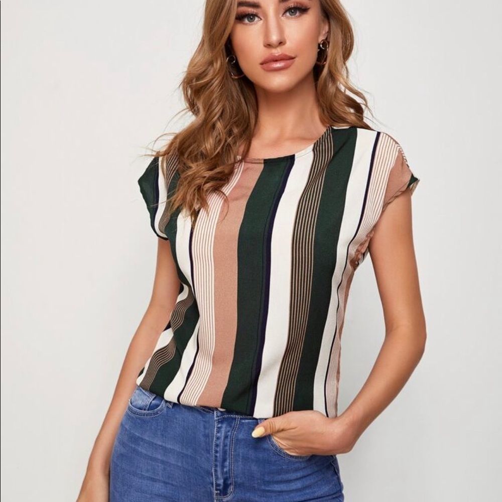 Shein striped blouse